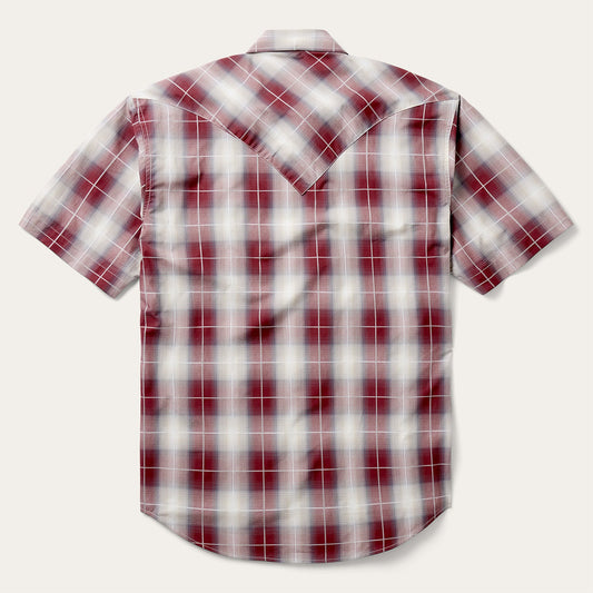 Ombre Plaid Short Sleeve Shirt