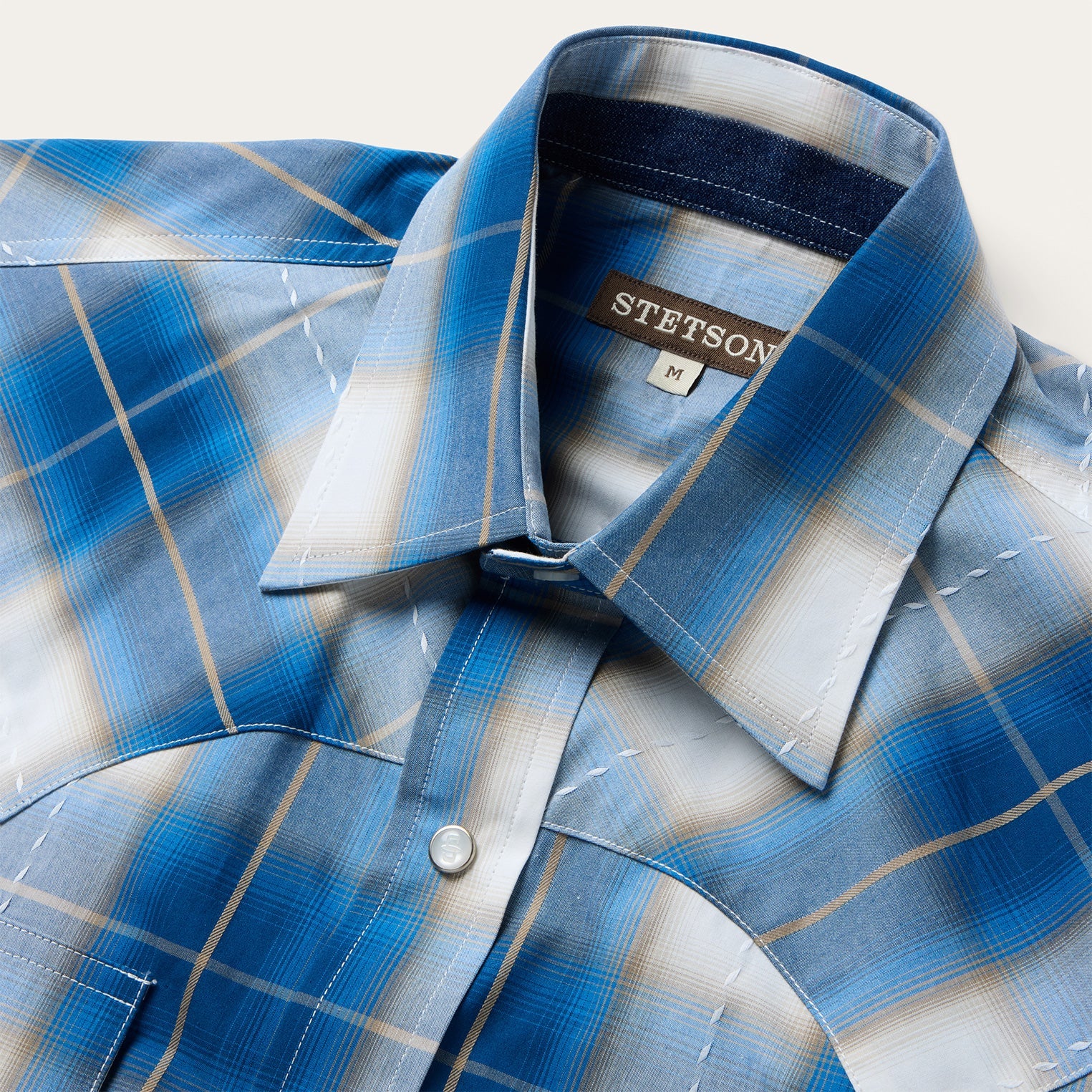 Ombre Plaid Short Sleeve Shirt