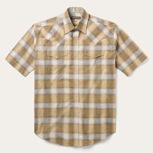 Gold Dust Plaid Short Sleeve Shirt
