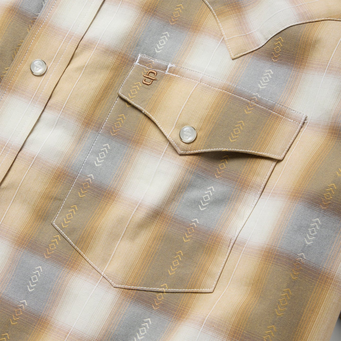 Gold Dust Plaid Short Sleeve Shirt