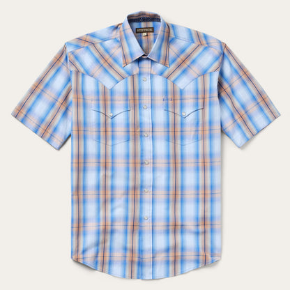 Sunrise Plaid Short-Sleeve Western Shirt