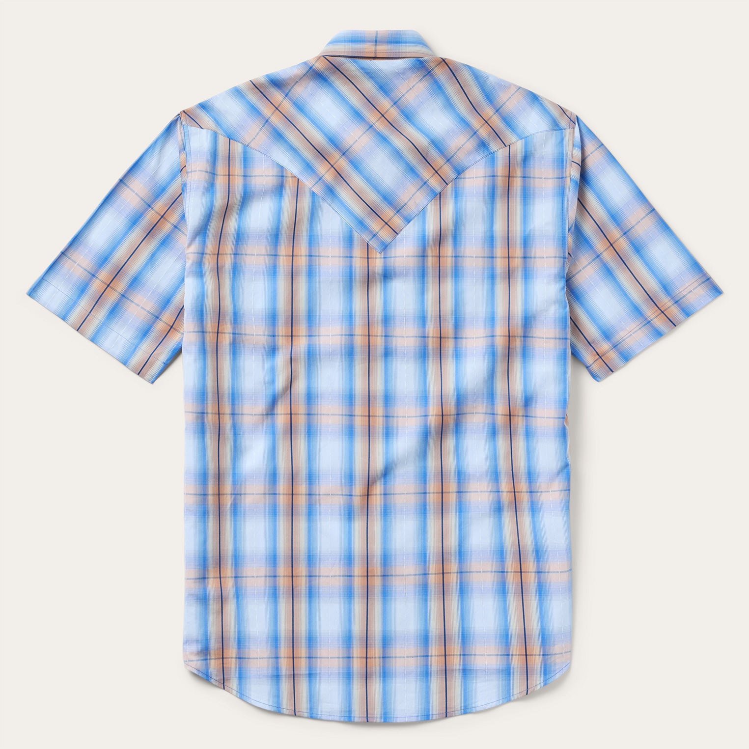 Sunrise Plaid Short-Sleeve Western Shirt
