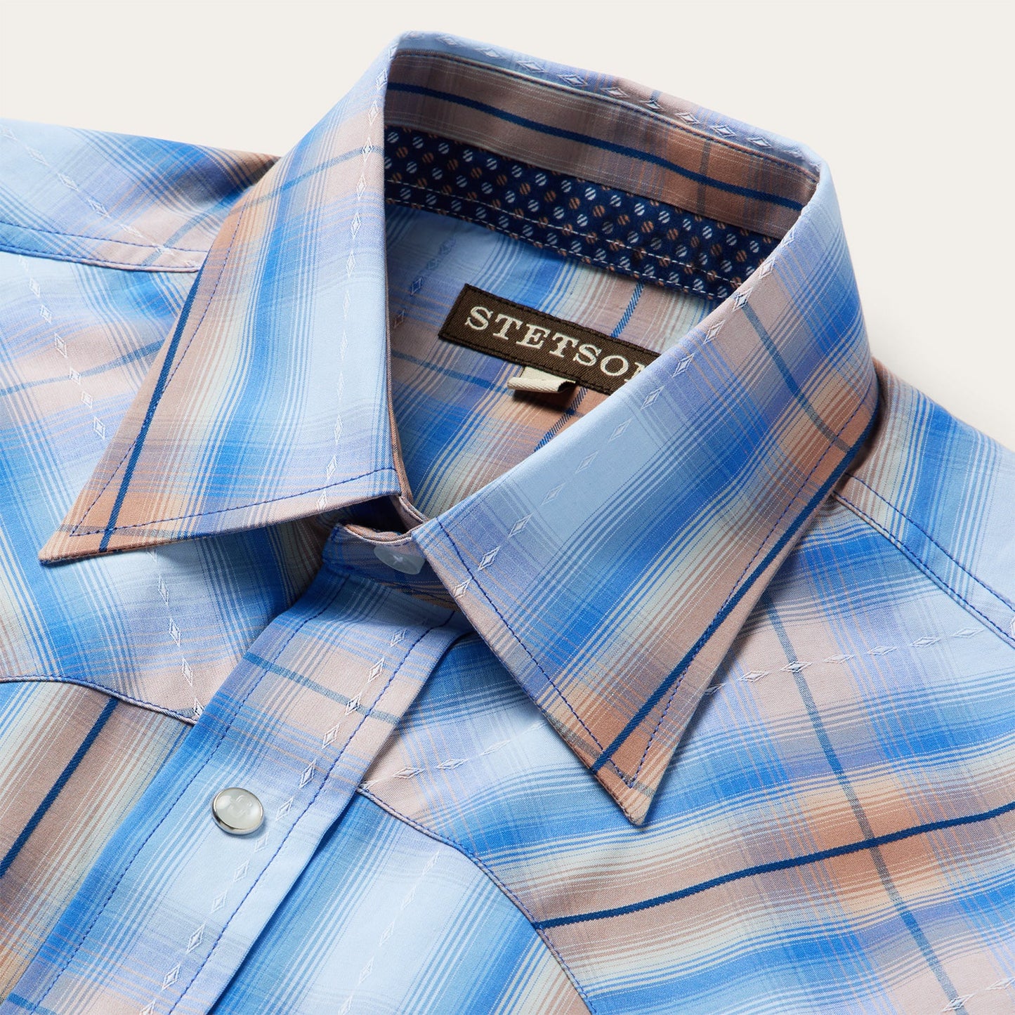 Sunrise Plaid Short-Sleeve Western Shirt