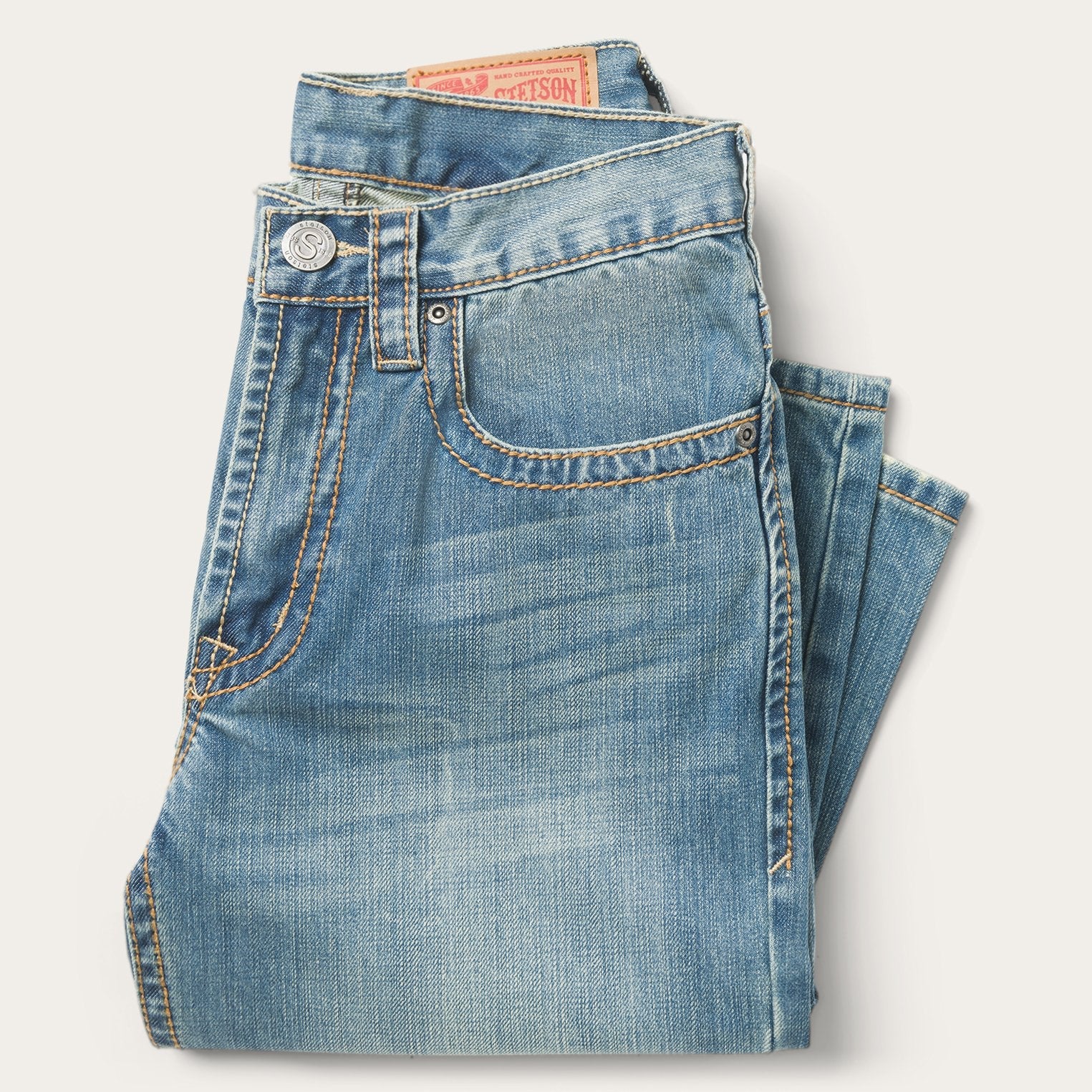 1520 Fit Light Wash Jeans With Tacking