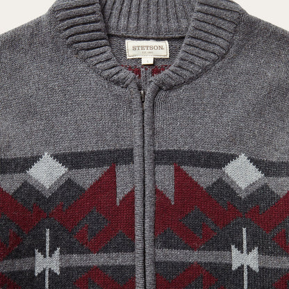 Grey Aztec Cardigan