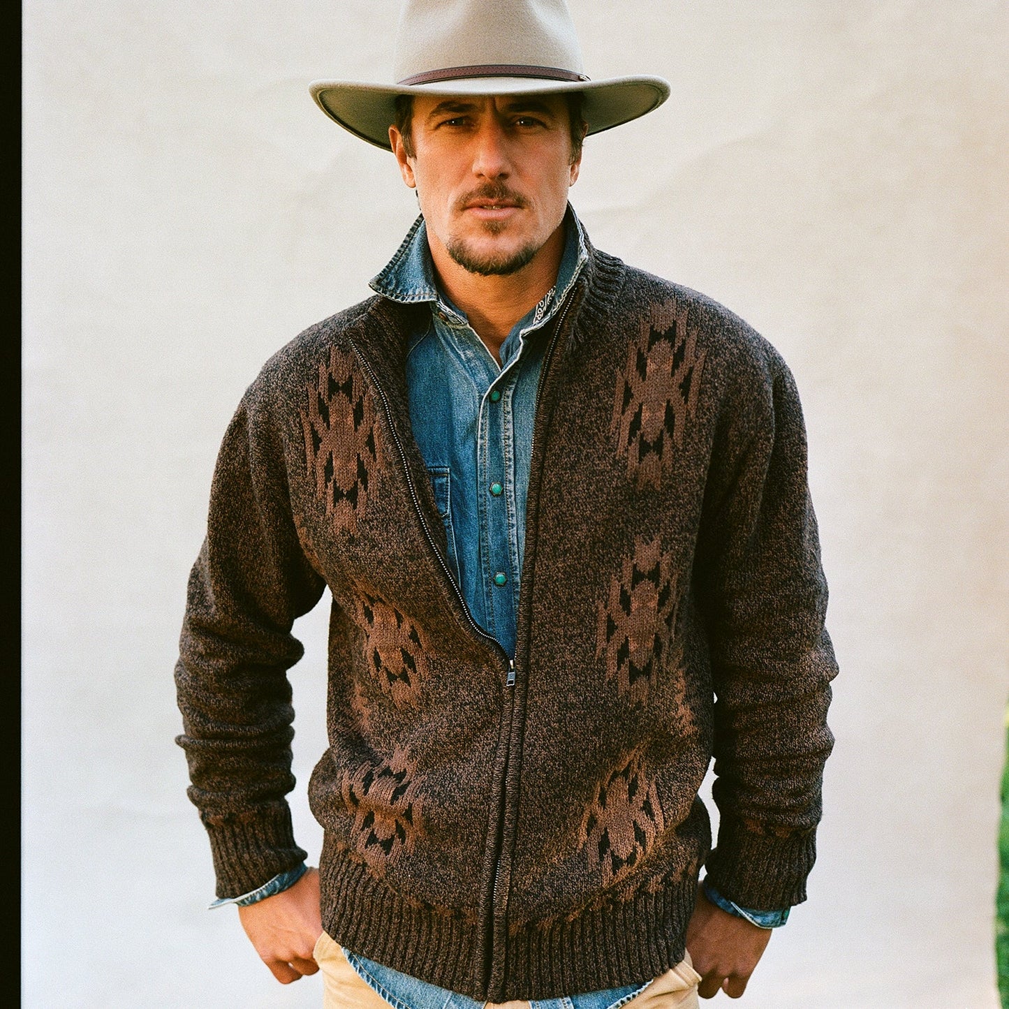Vertical Aztec Cardigan