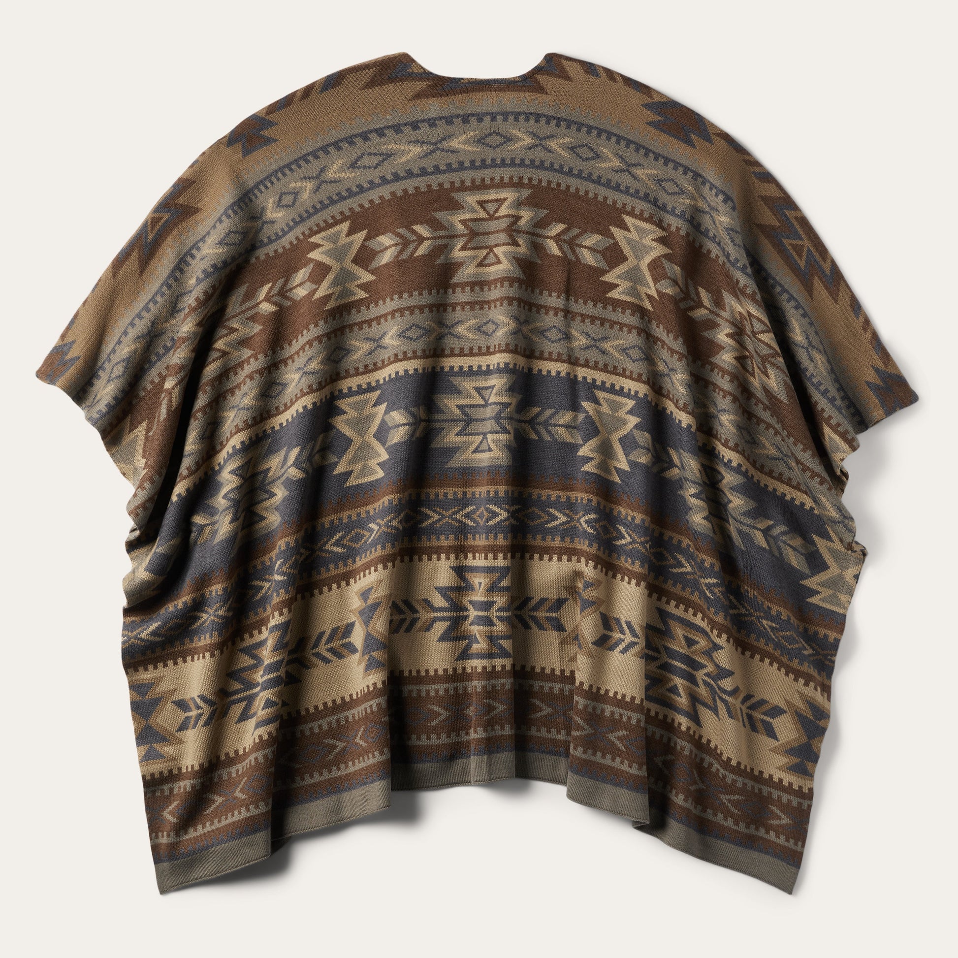 Aztec Print Sweater Poncho