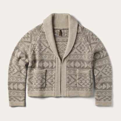 Cropped Shawl Collar Cardigan
