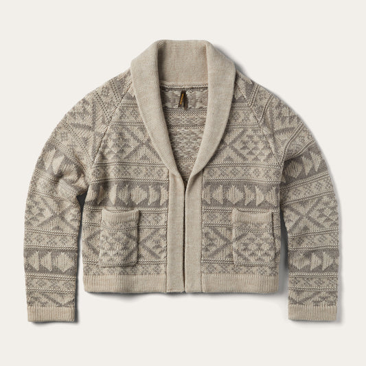 Cropped Shawl Collar Cardigan