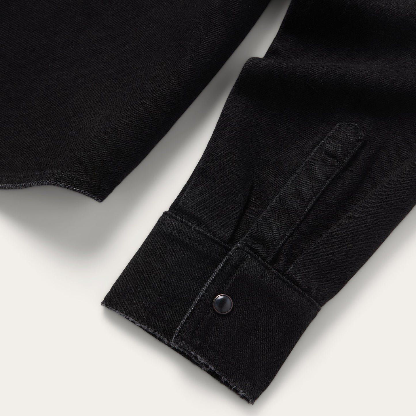Embroidered Black Denim Shirt