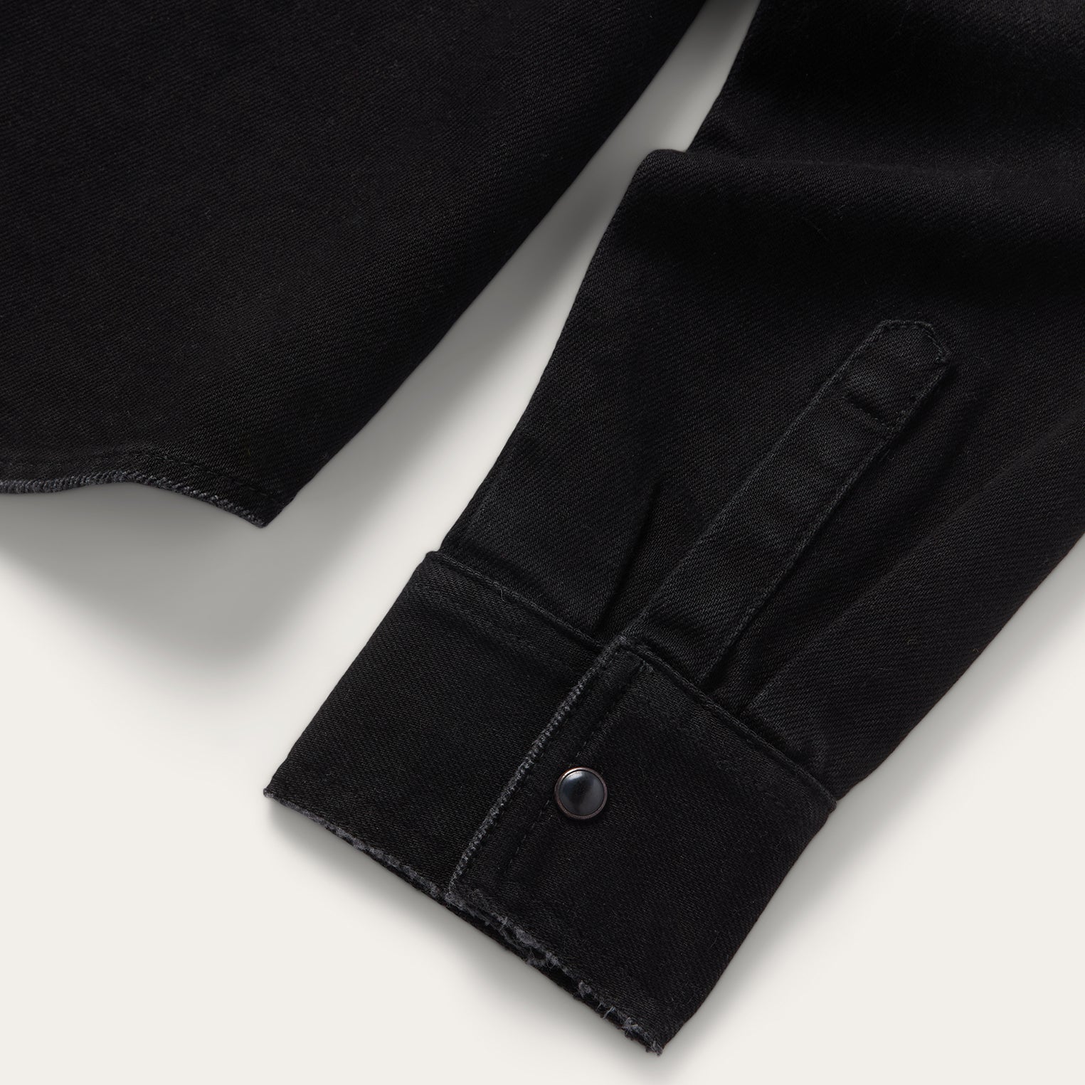 Embroidered Black Denim Shirt