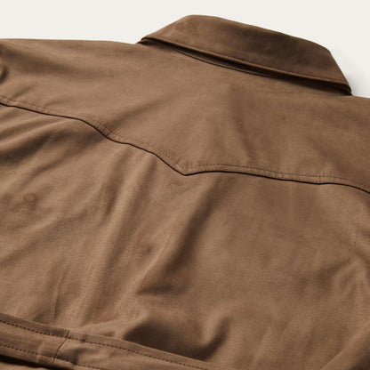 Khaki Suede Western Shirt