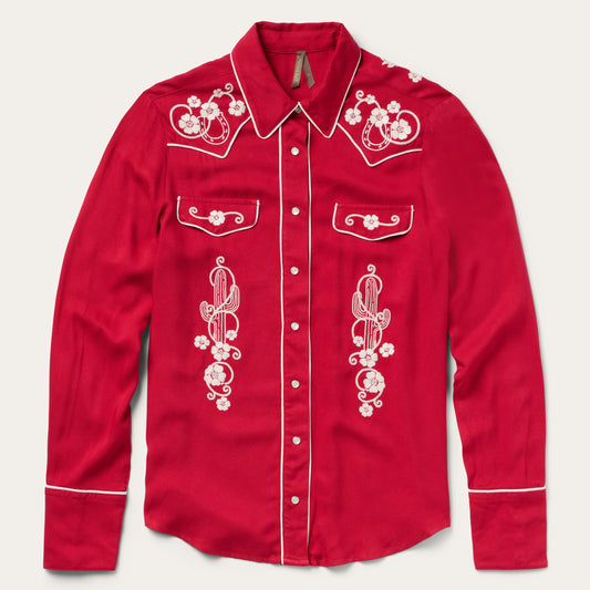 Embroidered Retro Western Shirt