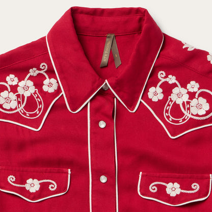 Embroidered Retro Western Shirt
