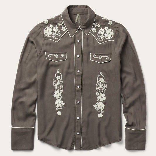 Embroidered Retro Western Shirt