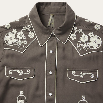 Embroidered Retro Western Shirt
