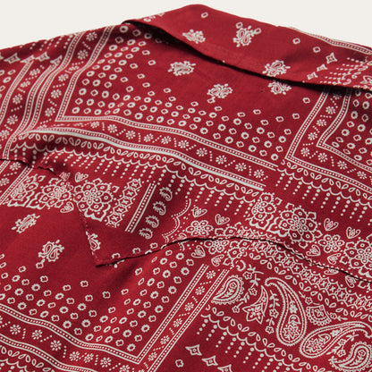 Red Bandana Patchwork Shirt