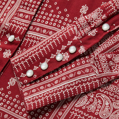 Red Bandana Patchwork Shirt