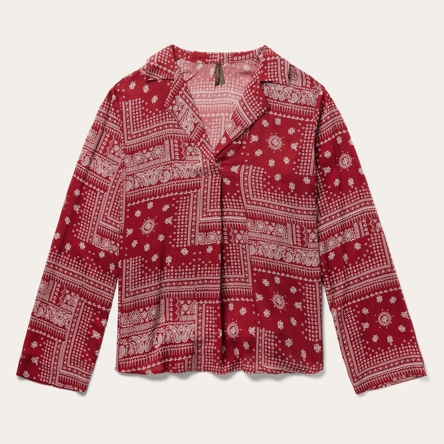 Red Bandana Patchwork Blouse