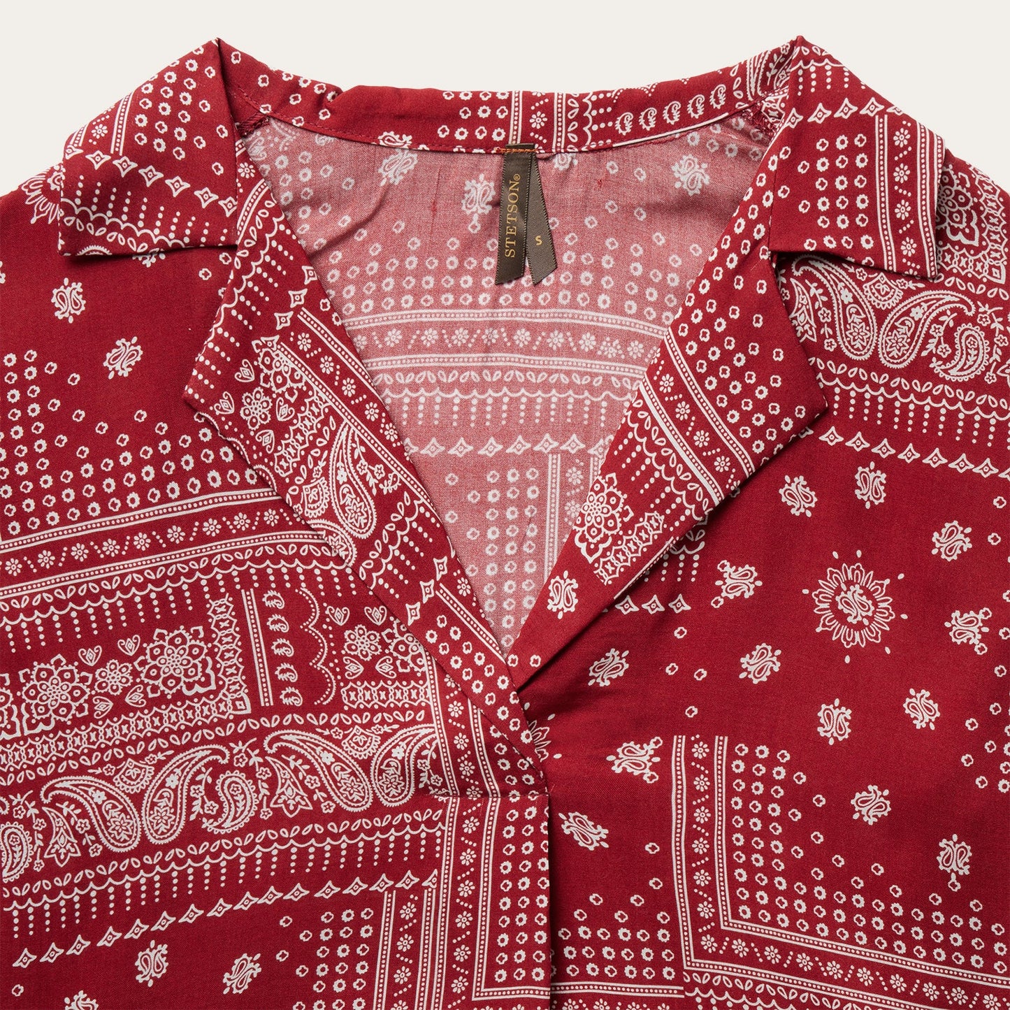 Red Bandana Patchwork Blouse