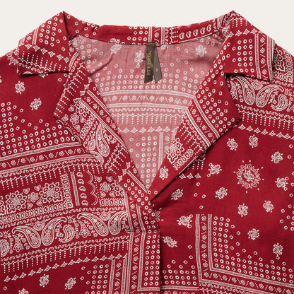 Red Bandana Patchwork Blouse
