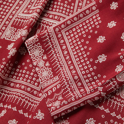 Red Bandana Patchwork Blouse