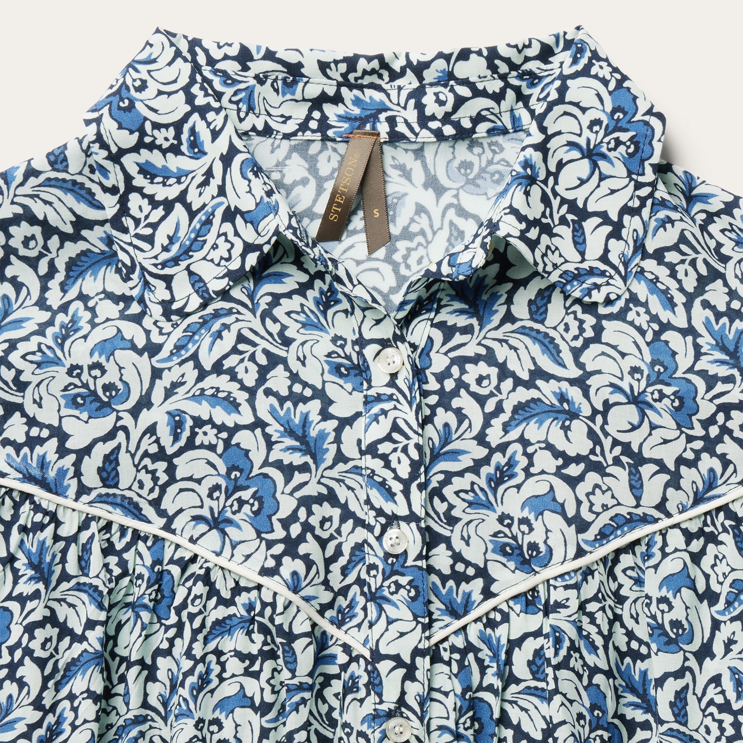 Indigo Tapestry Print Blouse