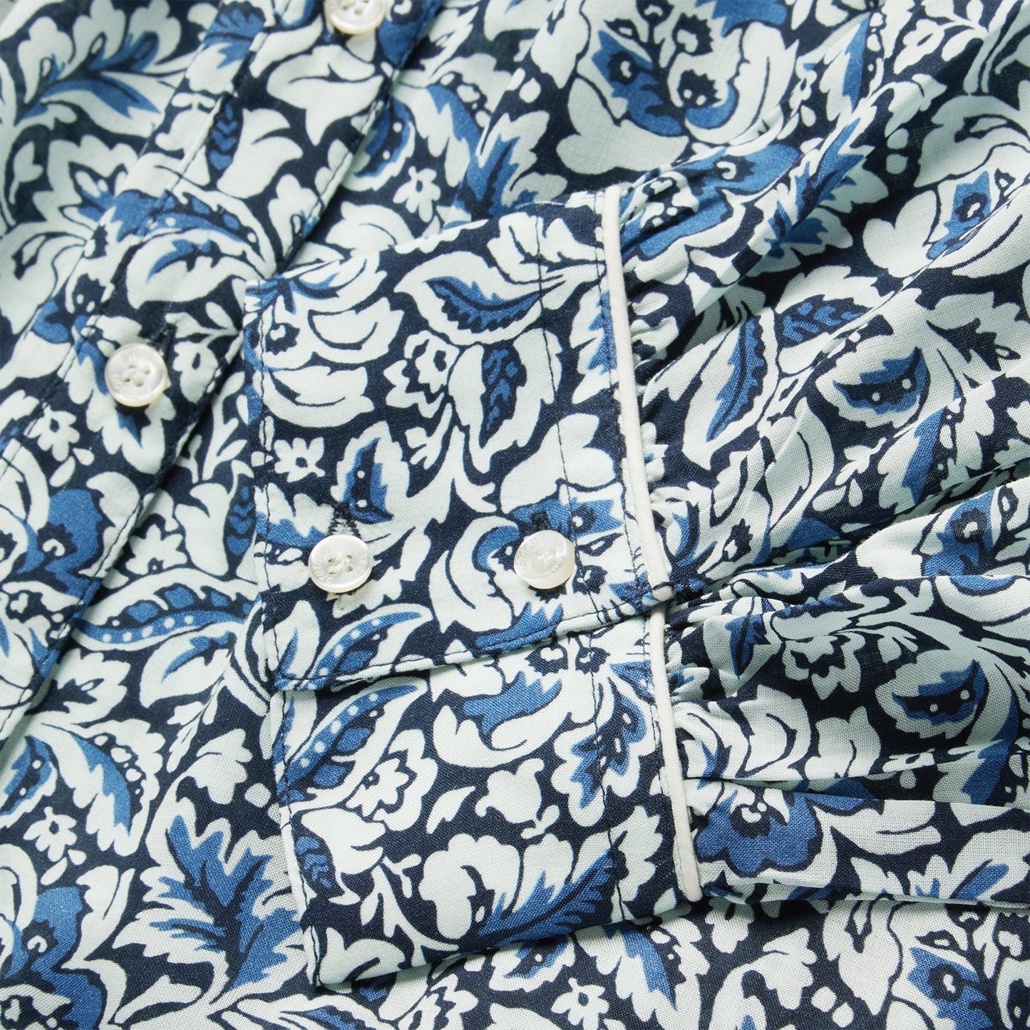 Indigo Tapestry Print Blouse