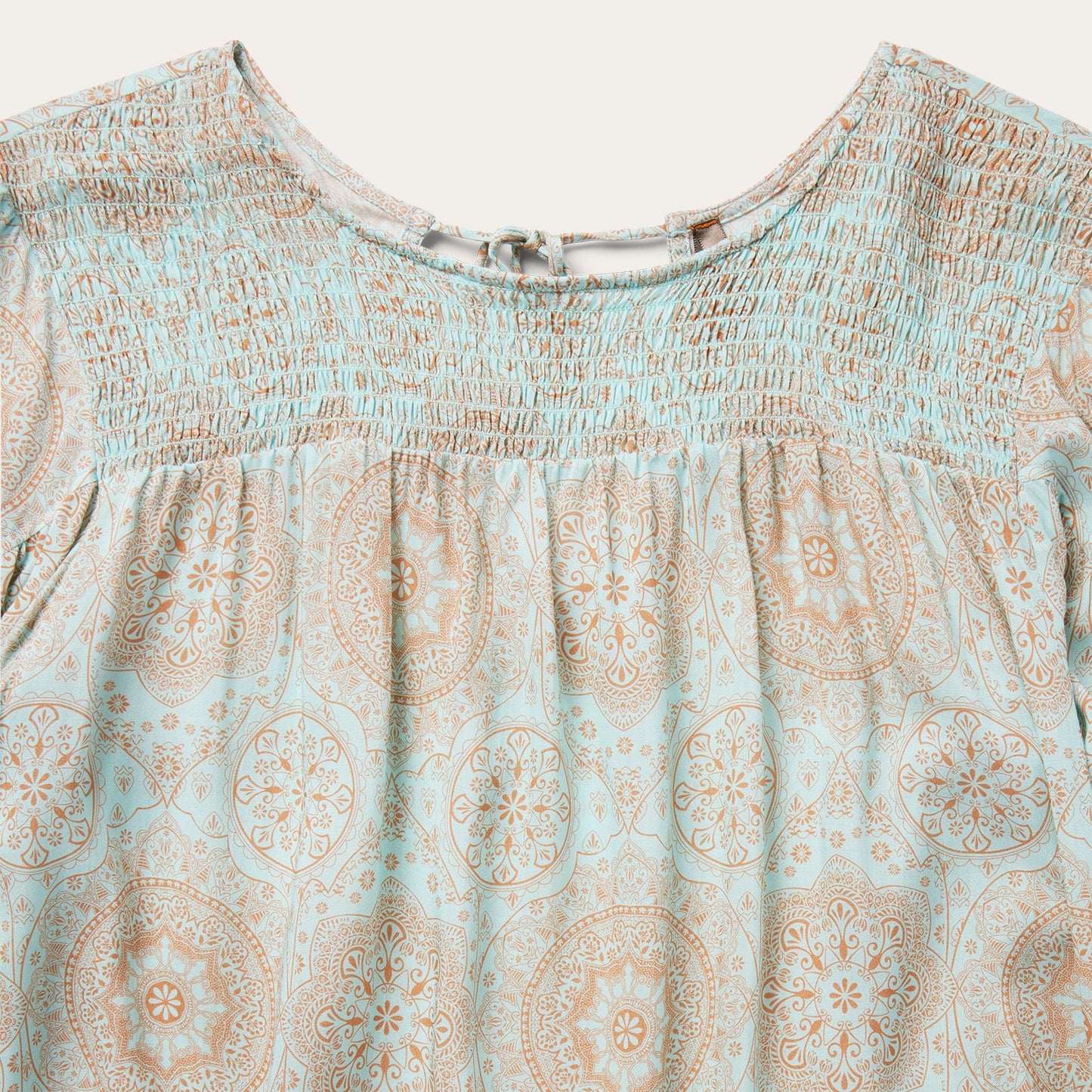 Mandala Print Peasant Blouse