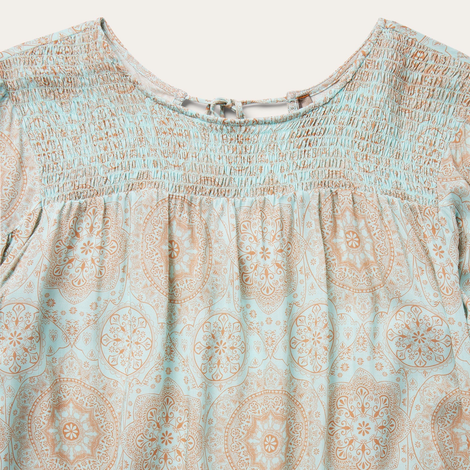 Mandala Print Peasant Blouse