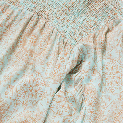 Mandala Print Peasant Blouse