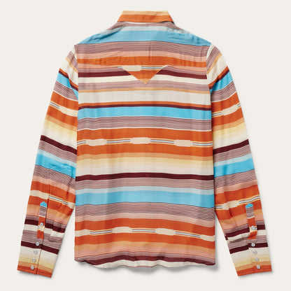 Sunset Serape Print Western Shirt