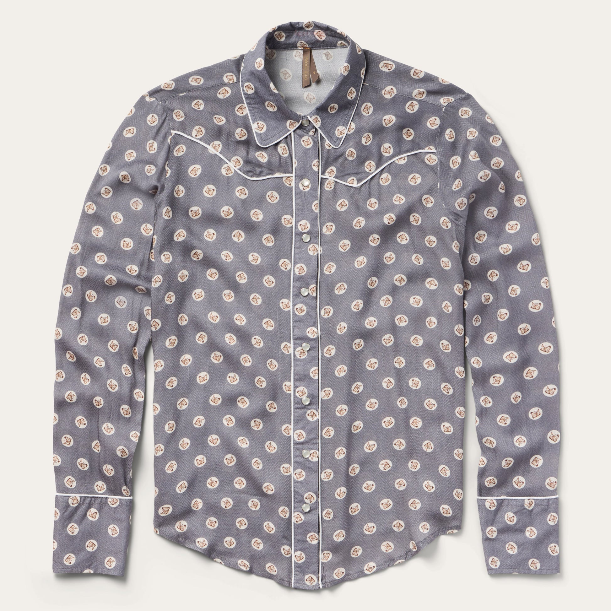 Horse Pennies Print Western Shirt