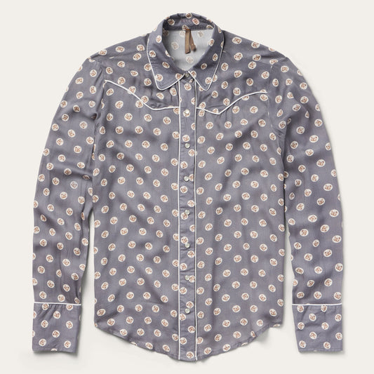 Horse Pennies Print Western Shirt
