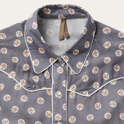 Horse Pennies Print Western Shirt