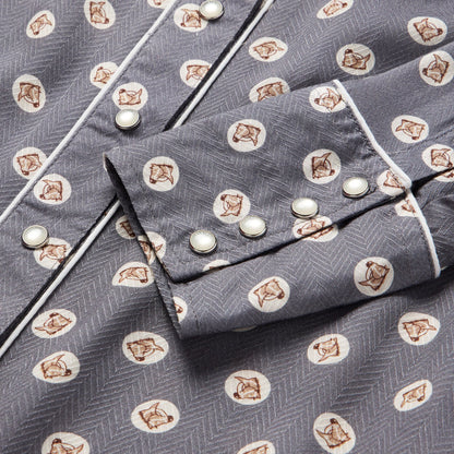 Horse Pennies Print Western Shirt