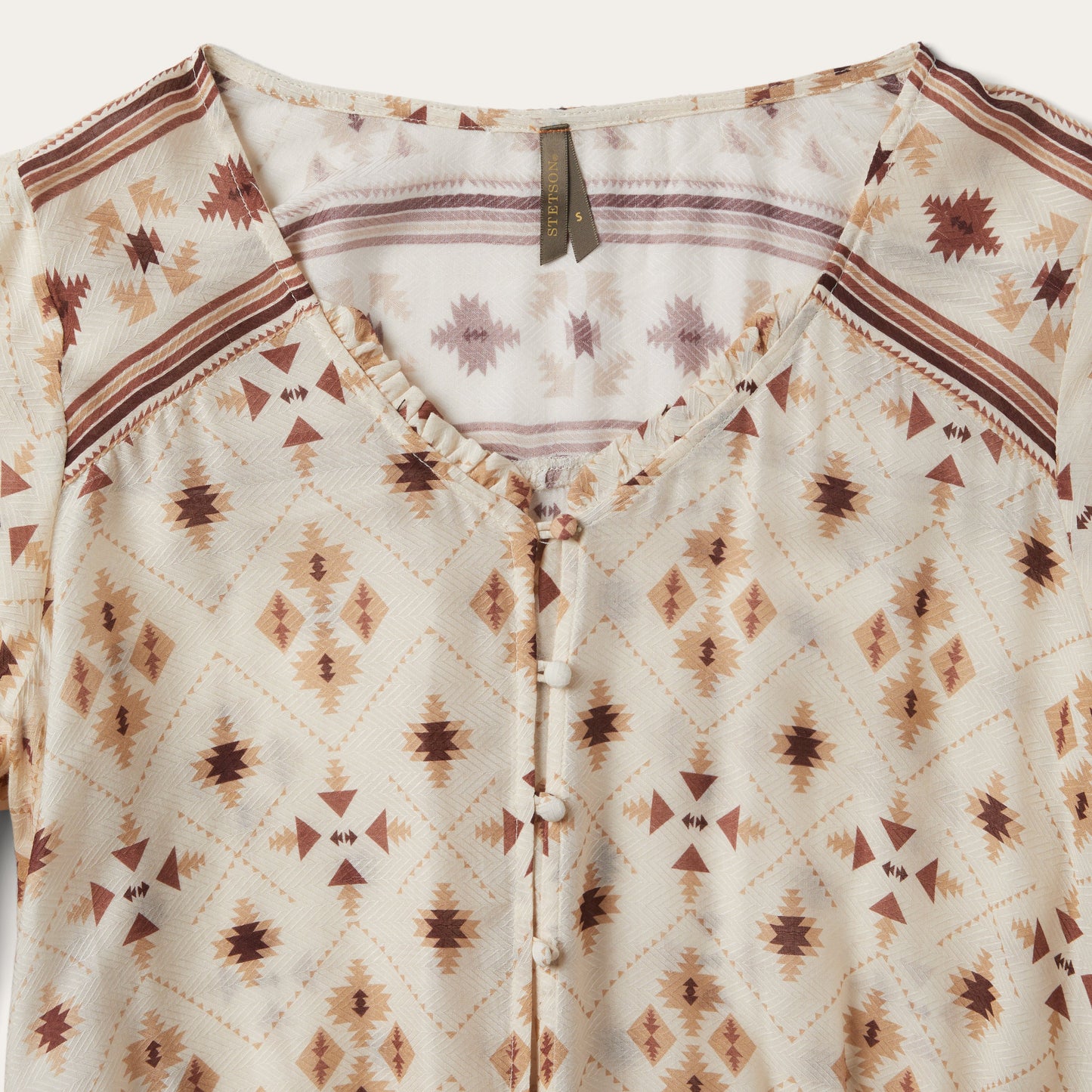 Gaucho Print Herringbone Blouse