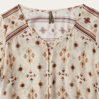 Gaucho Print Herringbone Blouse