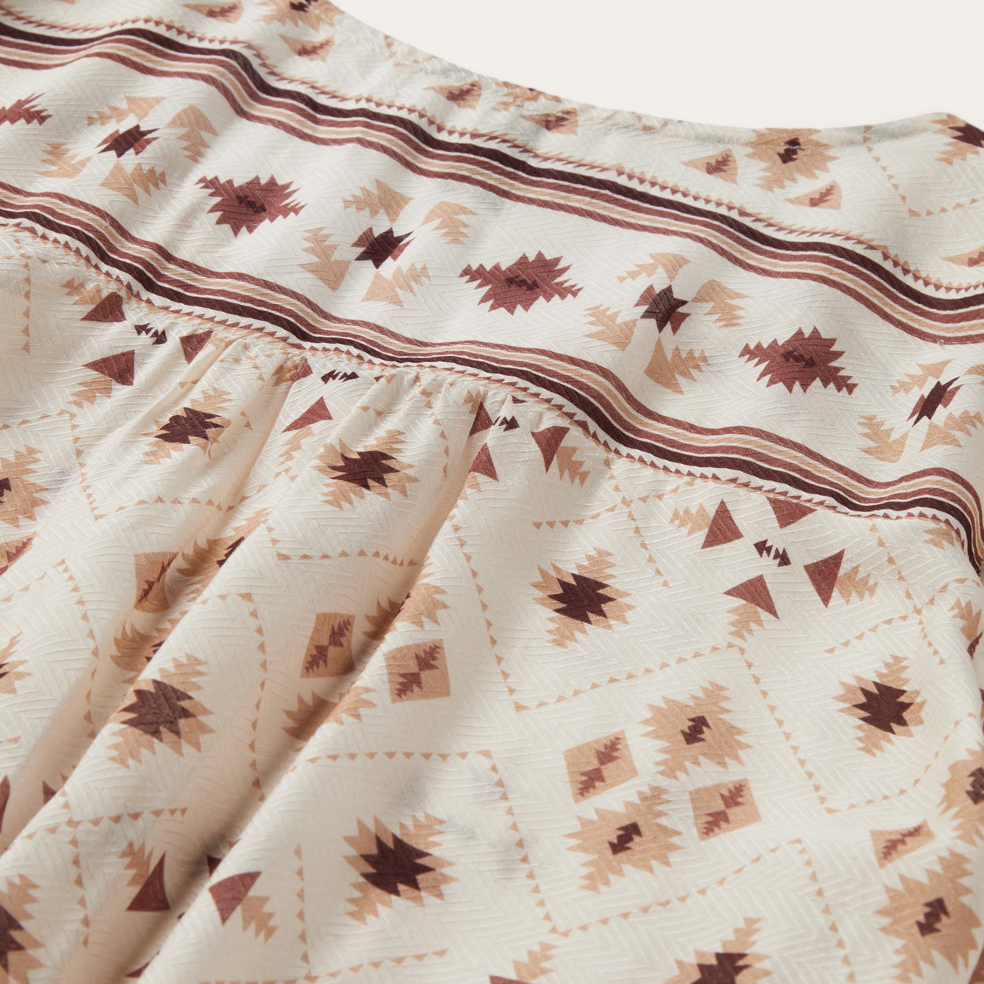 Gaucho Print Herringbone Blouse