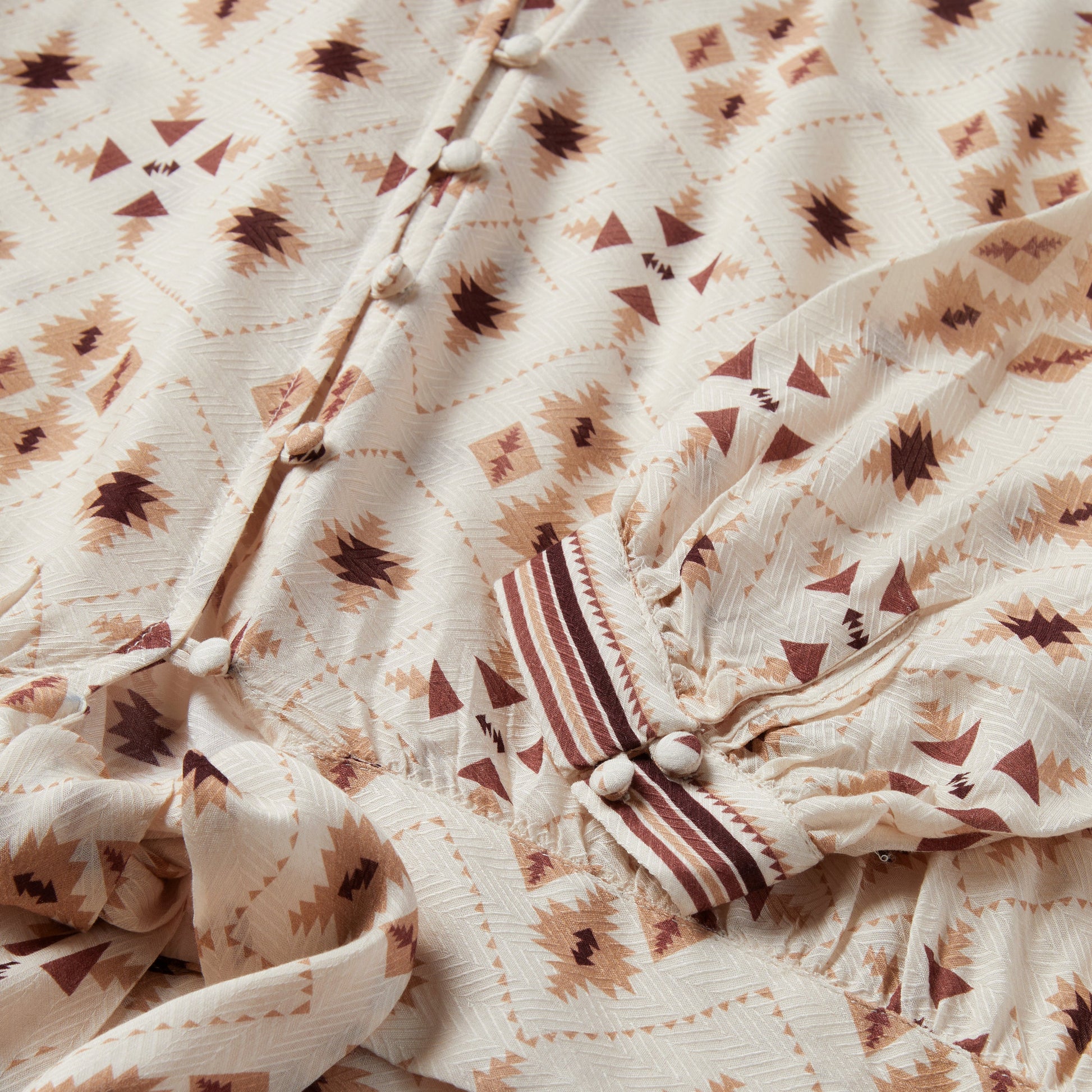 Gaucho Print Herringbone Blouse