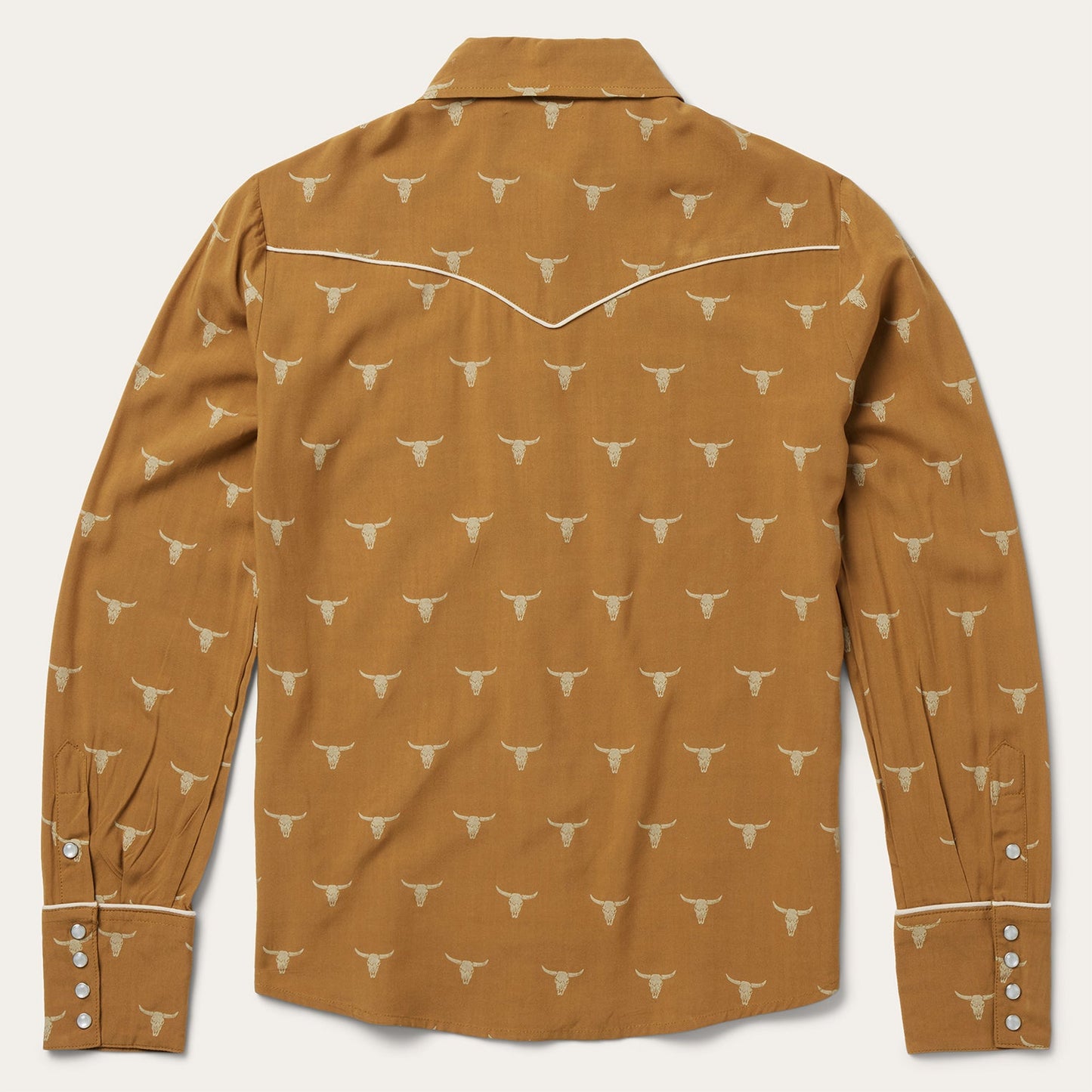 Mojave Longhorn Print Snap Western Shirt