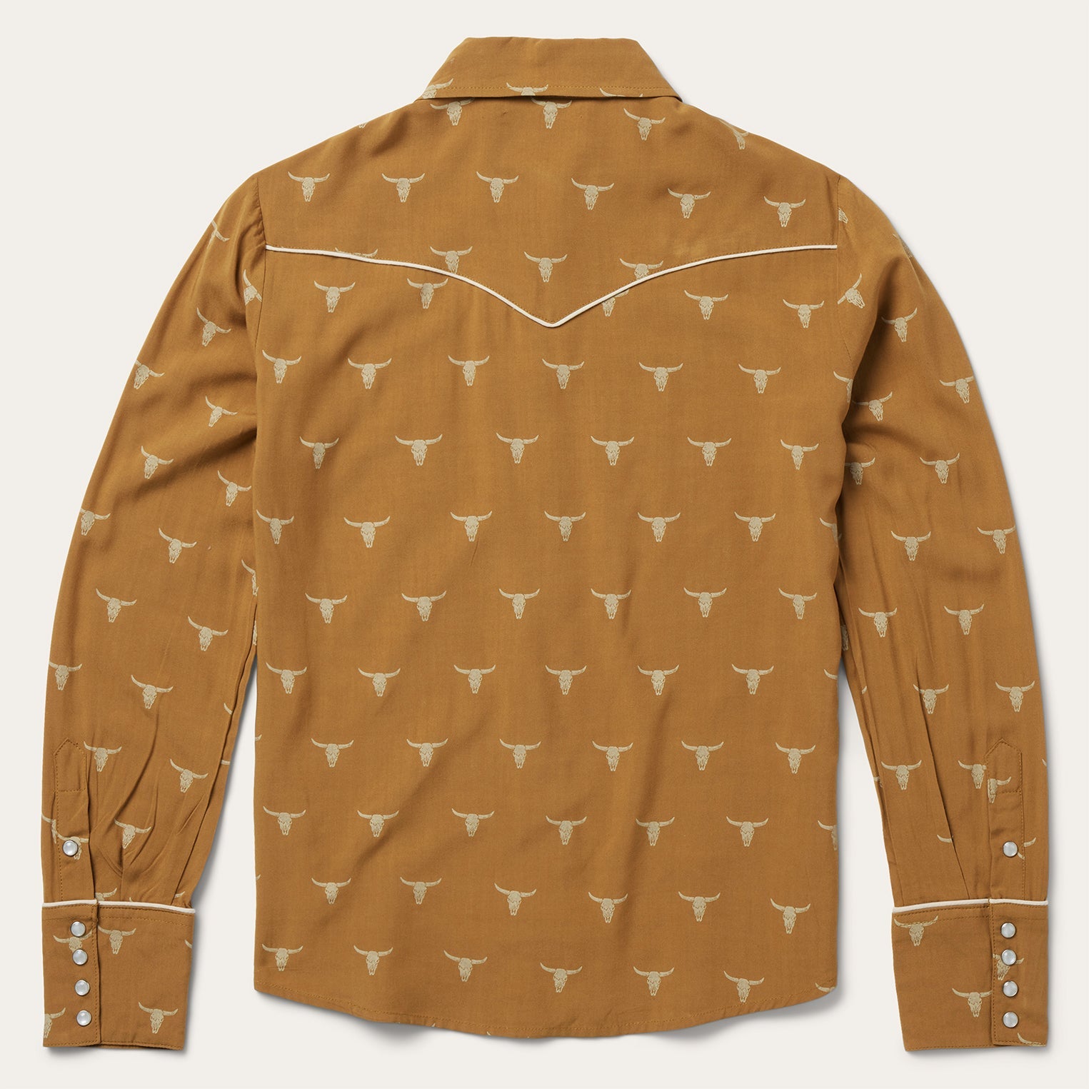 Mojave Longhorn Print Snap Western Shirt