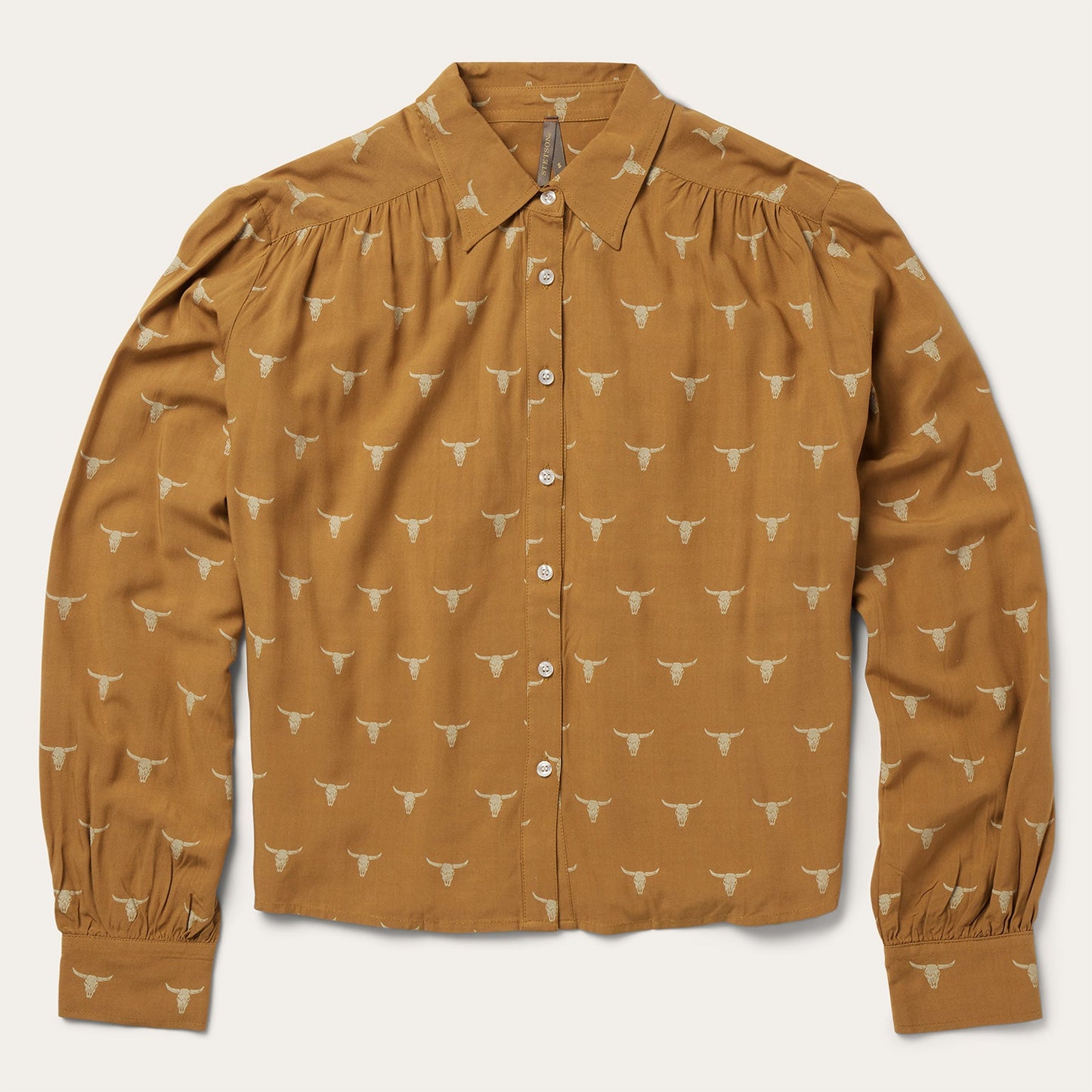 Mojave Longhorn Print Poet Blouse