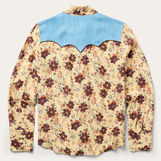 Vintage Floral Print Western Shirt