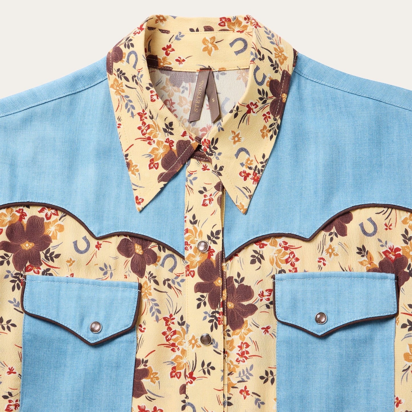 Vintage Floral Print Western Shirt