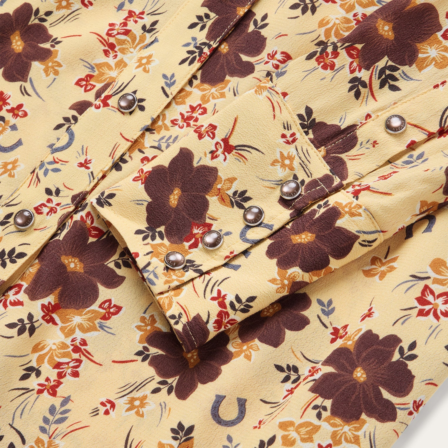 Vintage Floral Print Western Shirt