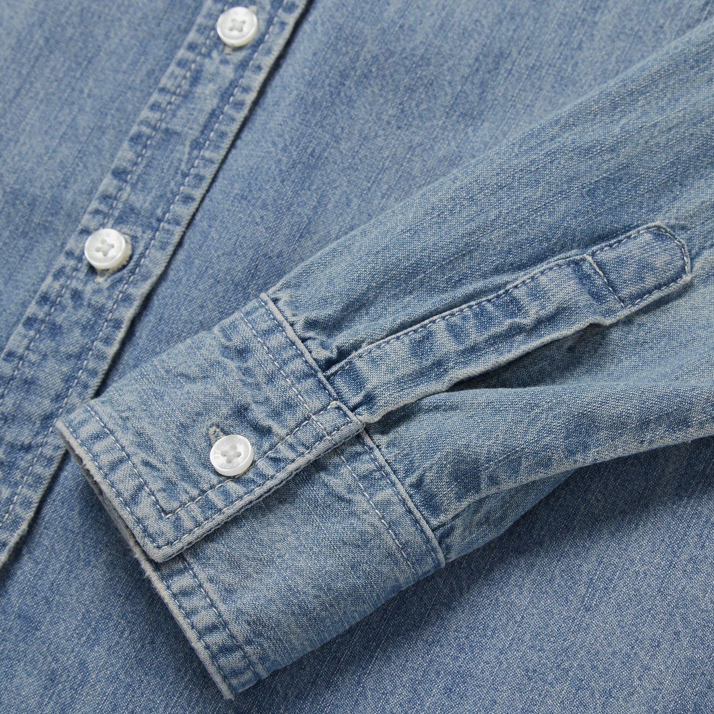Long-Sleeved Denim Shirt
