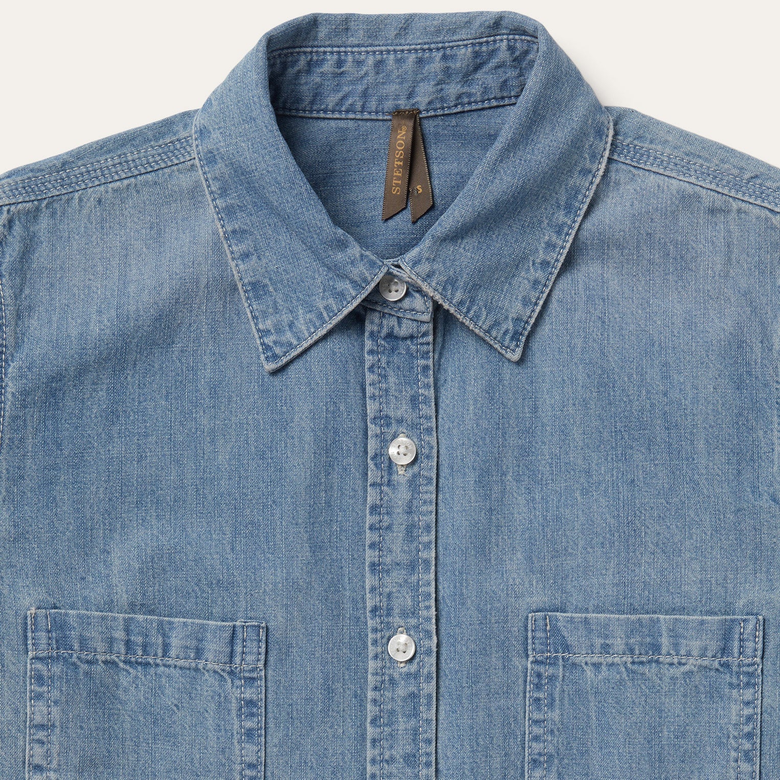 Long-Sleeved Denim Shirt