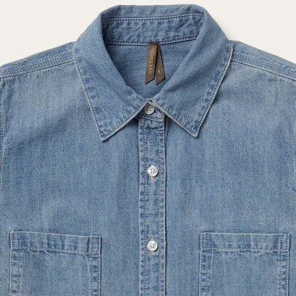 Long-Sleeved Denim Shirt