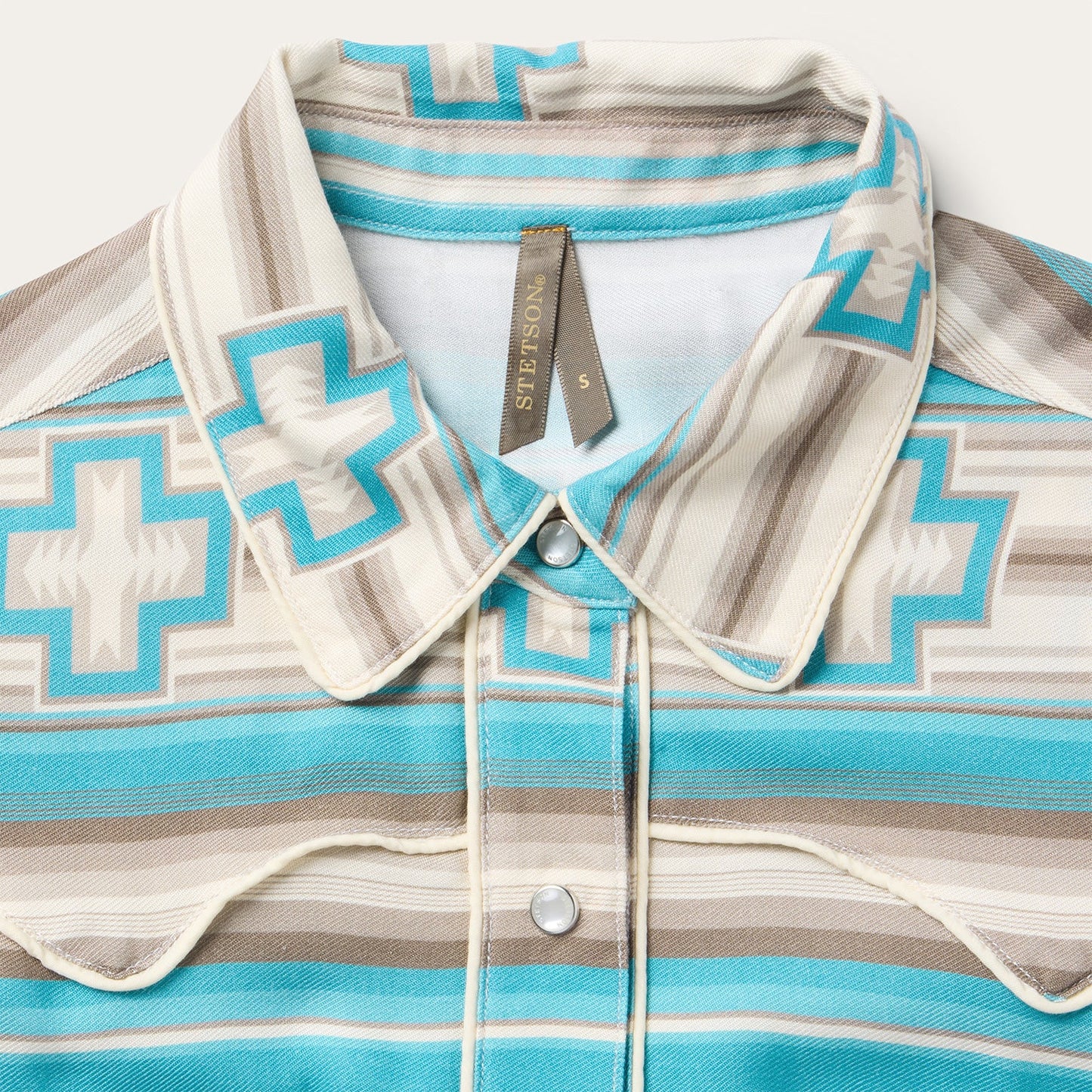 Turquoise Serape Print Sleeveless Shirt